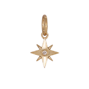 PFA33307. 14K Solid Gold Star Charm with Diamond